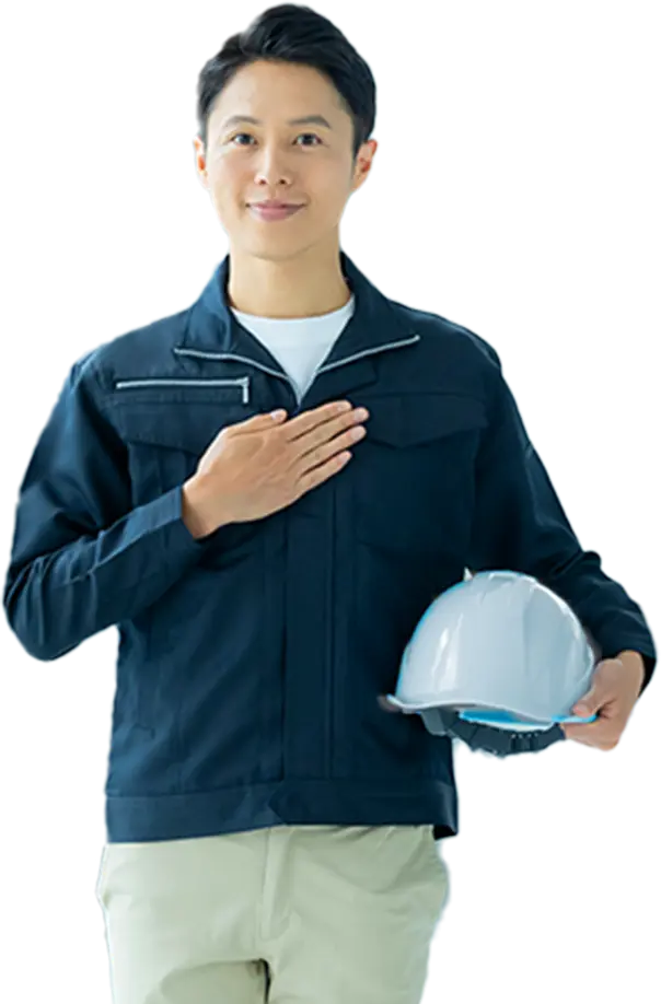 給湯器工事に対応する誠実な作業スタッフ